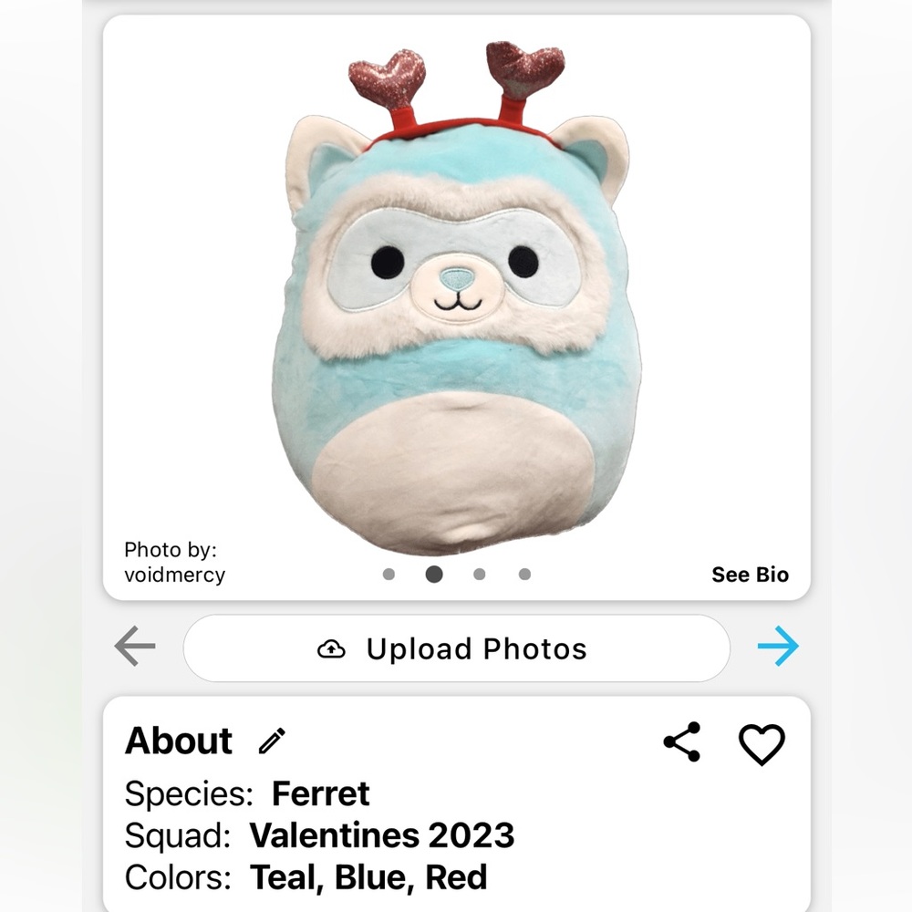 First to Market Anneli the Ferret 2023 Valentine’s Day 5 inch Squishmallow - Picture 5 of 5